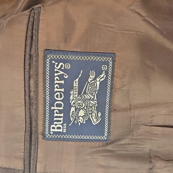 Vintage Burberrys Wool Pin Striped Single Breasted Mens Brown Blazer Size 42R - Picture 7 of 10